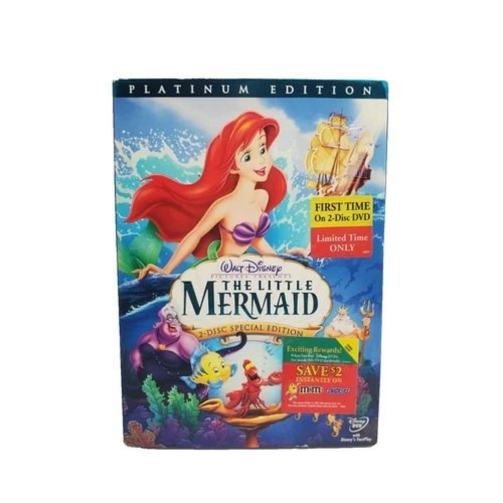 Disney The Little Mermaid DVD 2-Disc Special Platinum Edition with Slipcover